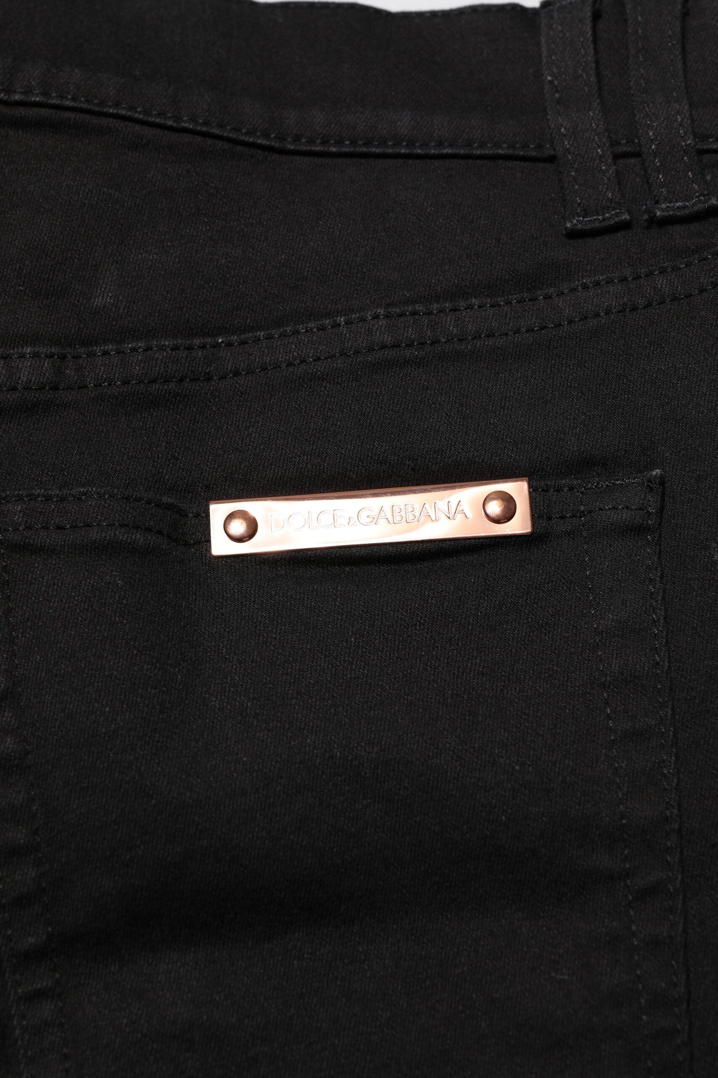 Dolce &amp; Gabbana Zwarte Katoenen Skinny Heren Denim Jeans