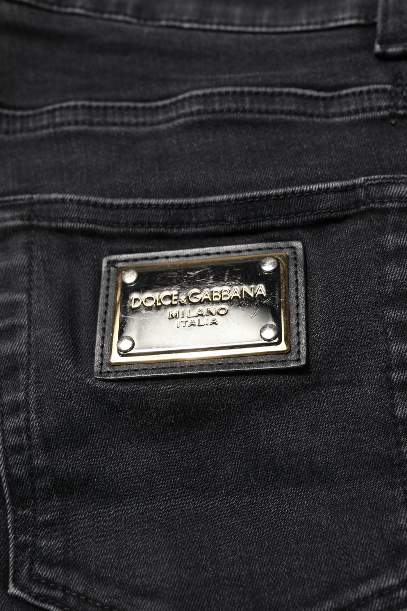 Dolce &amp; Gabbana Zwarte Katoenen Skinny Heren Denim Jeans