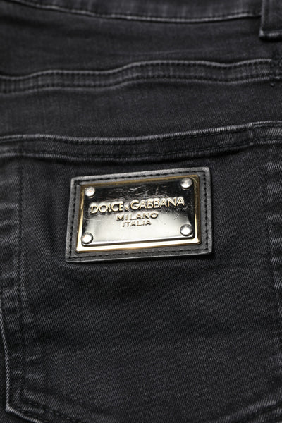 Dolce &amp; Gabbana Zwarte Katoenen Skinny Heren Denim Jeans