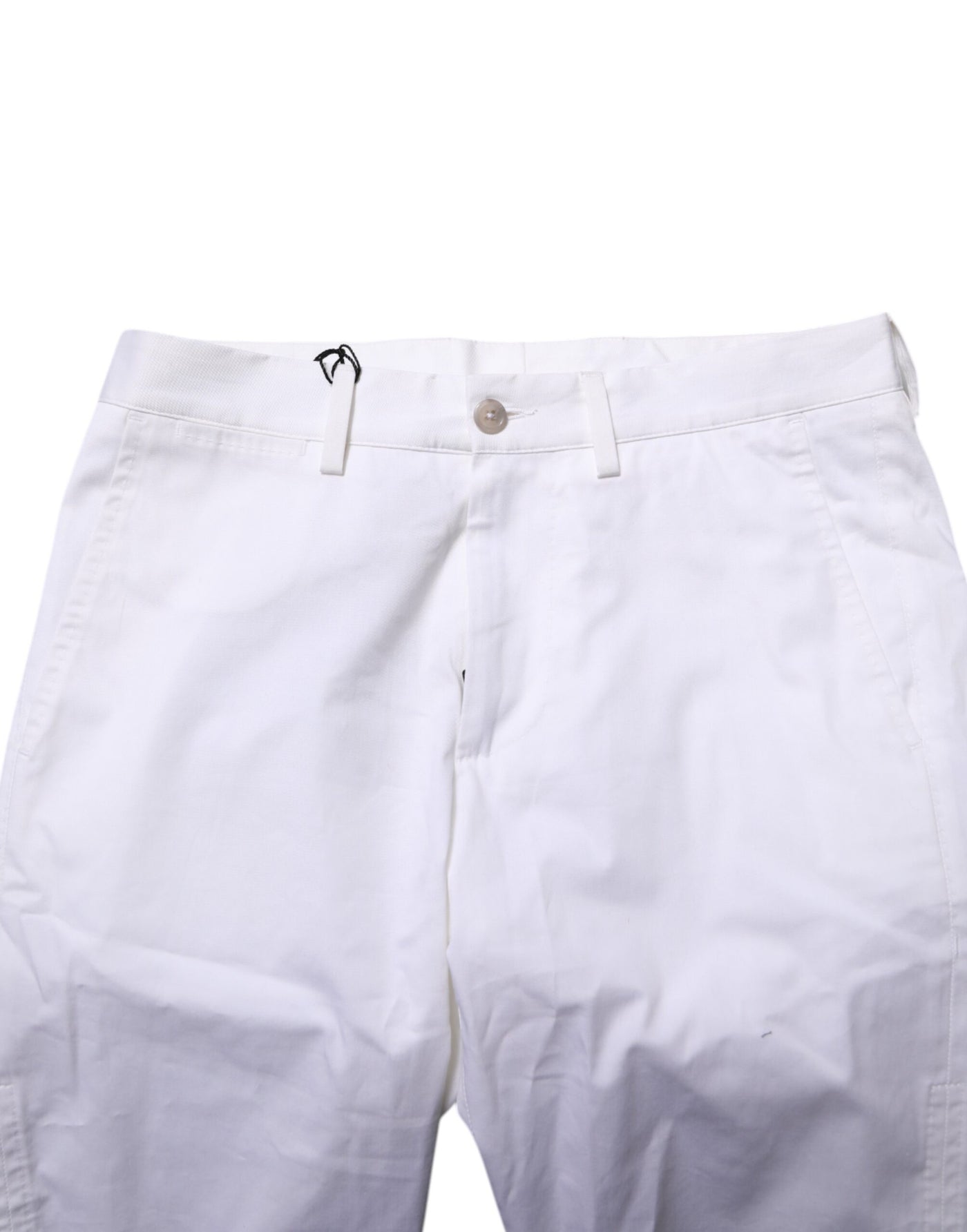 Dolce &amp; Gabbana Witte Katoenen Stretch Heren Denim Bermuda Shorts