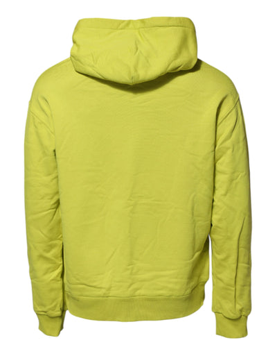 Sweat-shirt à capuche en coton vert Dolce &amp; Gabbana avec logo