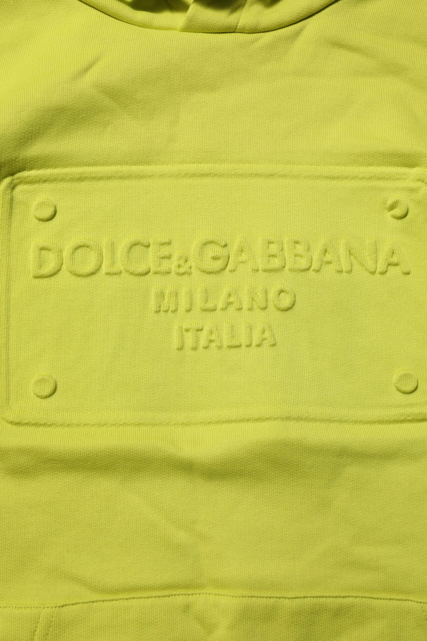 Sweat-shirt à capuche en coton vert Dolce &amp; Gabbana avec logo