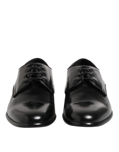Dolce &amp; Gabbana Zwarte Leren Veterschoenen voor Heren