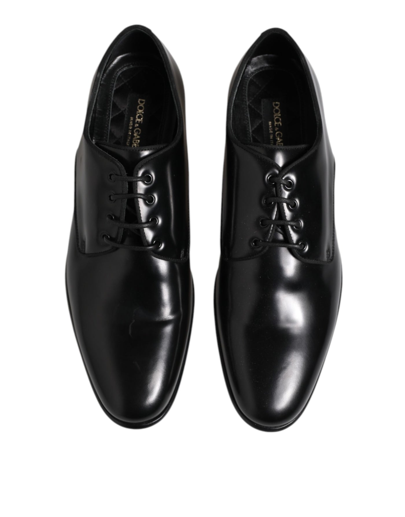 Dolce &amp; Gabbana Zwarte Leren Veterschoenen voor Heren