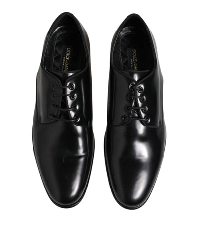 Dolce &amp; Gabbana Zwarte Leren Veterschoenen voor Heren