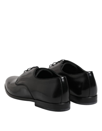 Dolce &amp; Gabbana Zwarte Leren Veterschoenen voor Heren