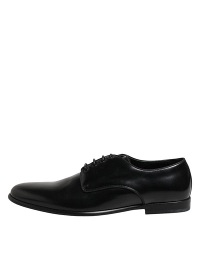 Dolce &amp; Gabbana Zwarte Leren Veterschoenen voor Heren