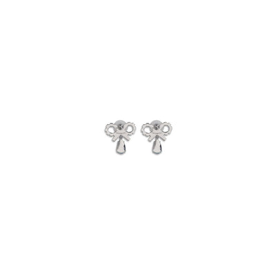Boucles d'oreilles pendantes autoportrait avec nœuds