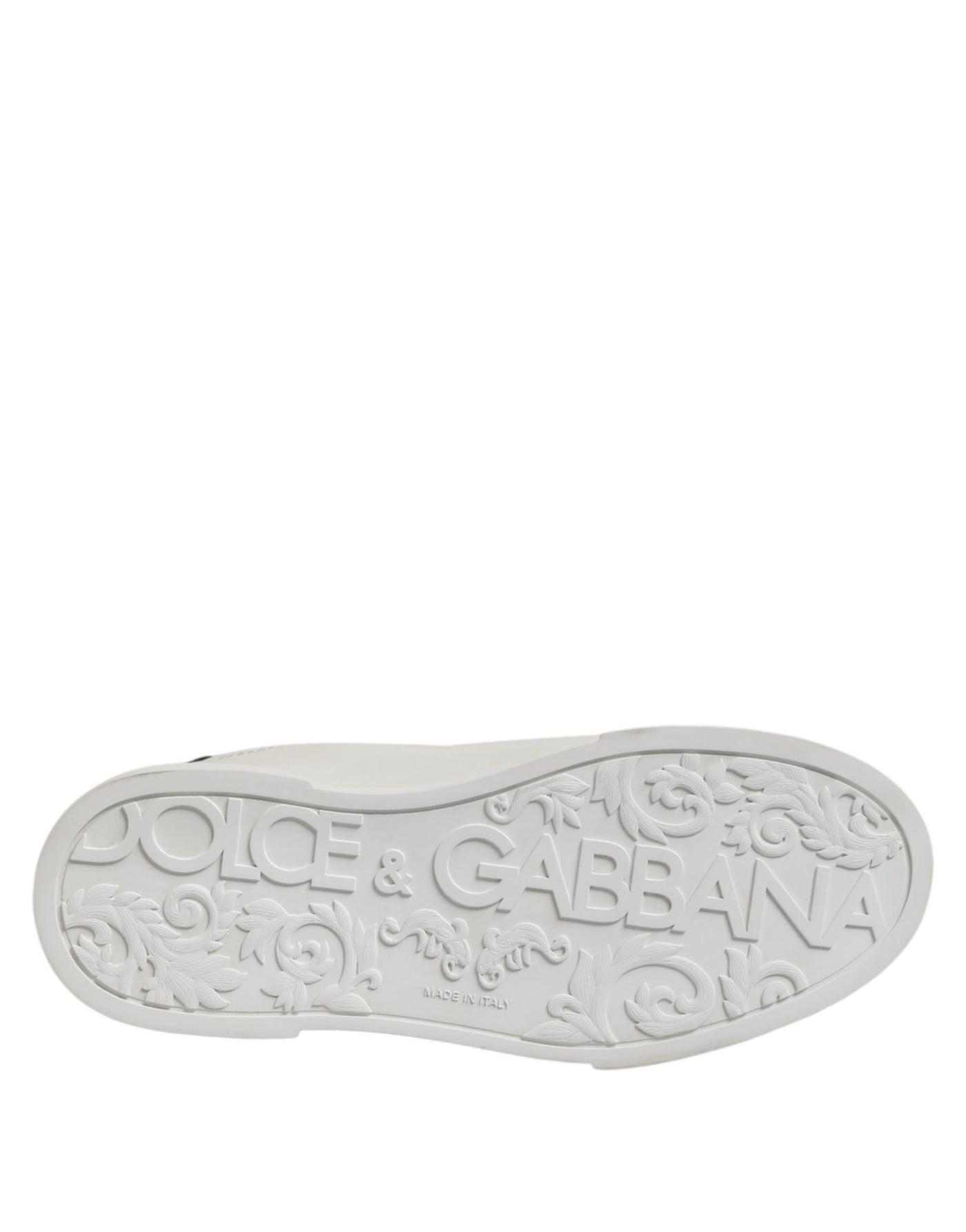 Dolce &amp; Gabbana Witte Zwarte Leren Veterschoenen