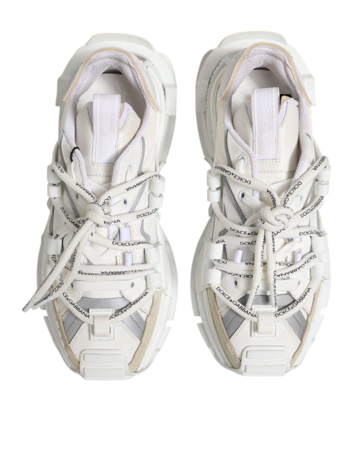 Dolce &amp; Gabbana Wit Grijze Lage Ruimte Sneakers Schoenen