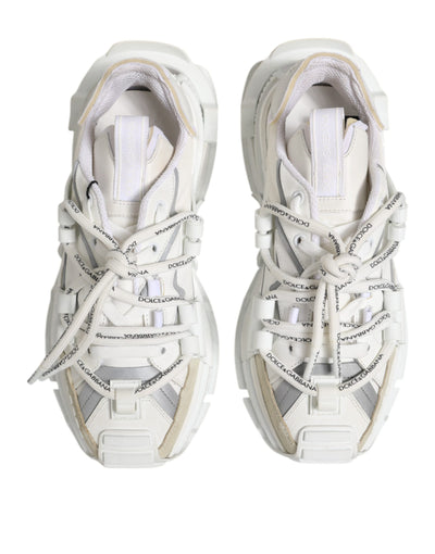 Dolce &amp; Gabbana Wit Grijze Lage Ruimte Sneakers Schoenen