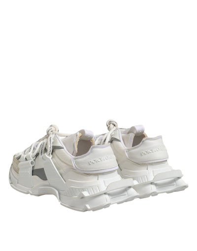 Dolce &amp; Gabbana Wit Grijze Lage Ruimte Sneakers Schoenen