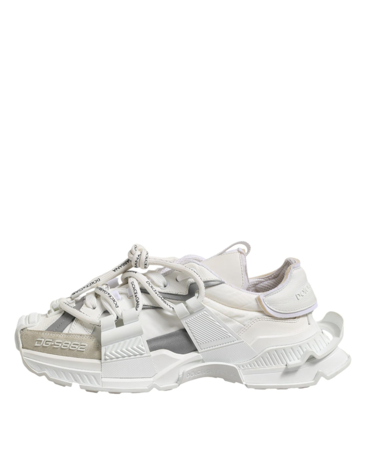 Dolce &amp; Gabbana Wit Grijze Lage Ruimte Sneakers Schoenen