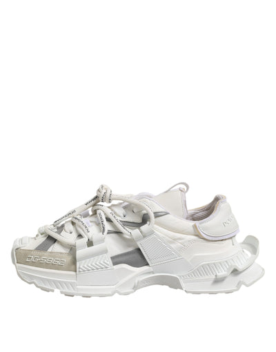 Dolce &amp; Gabbana Wit Grijze Lage Ruimte Sneakers Schoenen
