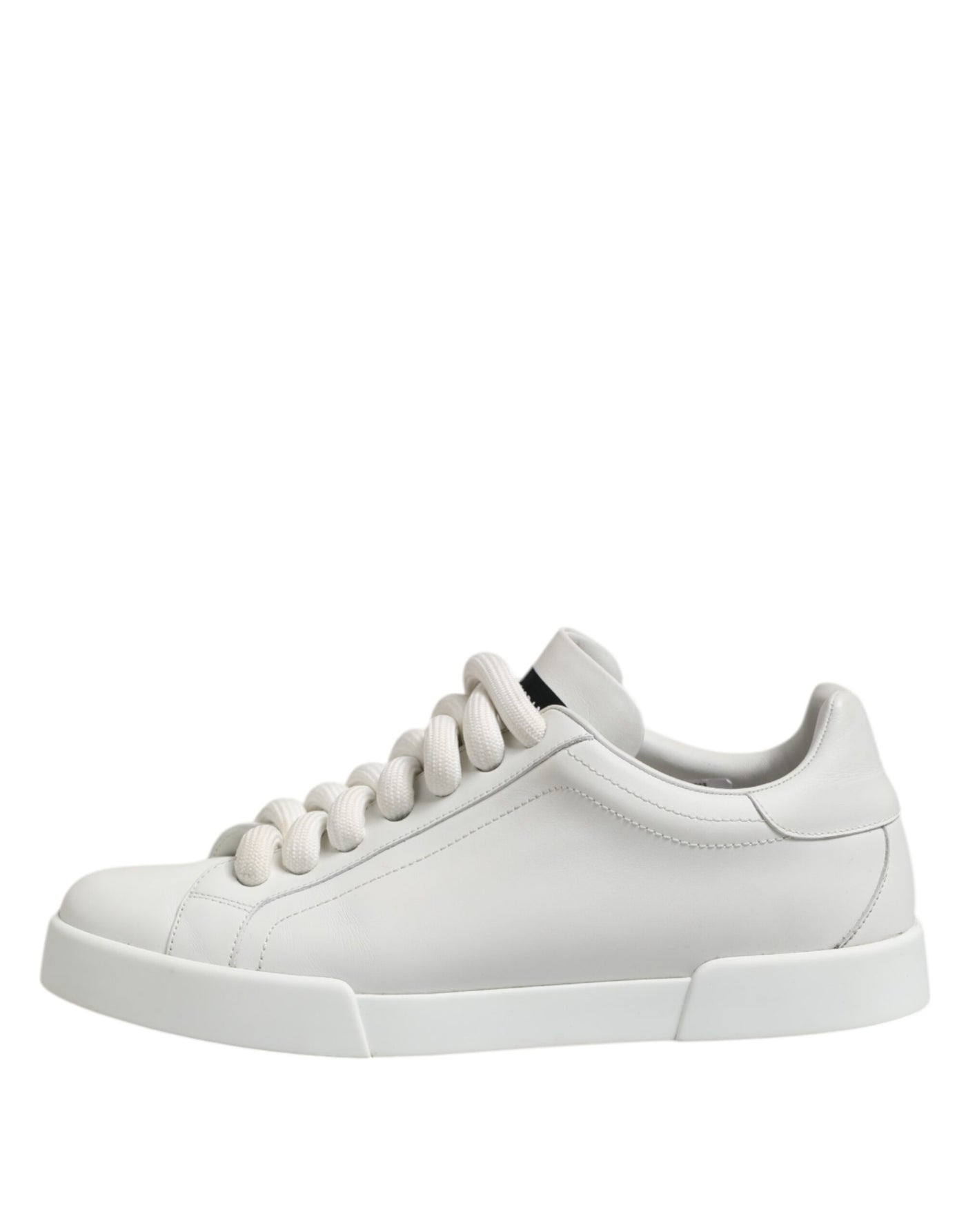 Dolce &amp; Gabbana Witte Logo Veterschoenen Lage Top Heren Sneakers Schoenen
