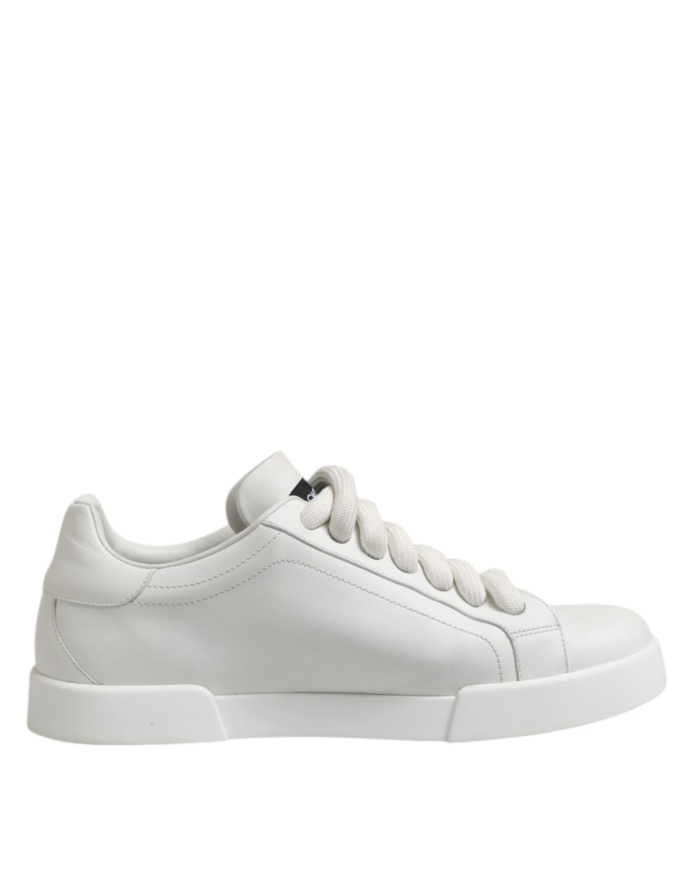 Dolce &amp; Gabbana Witte Logo Veterschoenen Lage Top Heren Sneakers Schoenen
