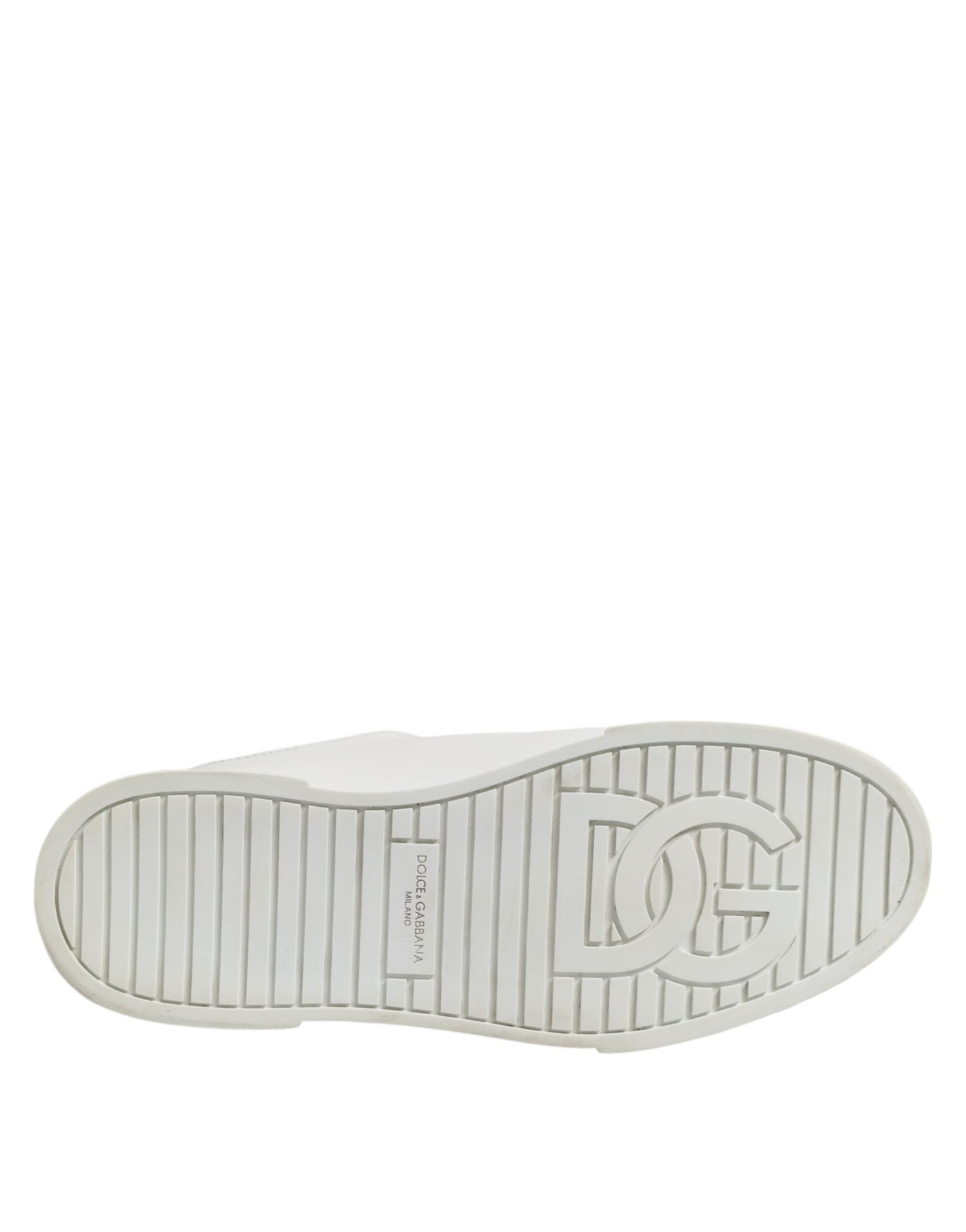 Dolce &amp; Gabbana Witte Logo Veterschoenen Lage Top Heren Sneakers Schoenen