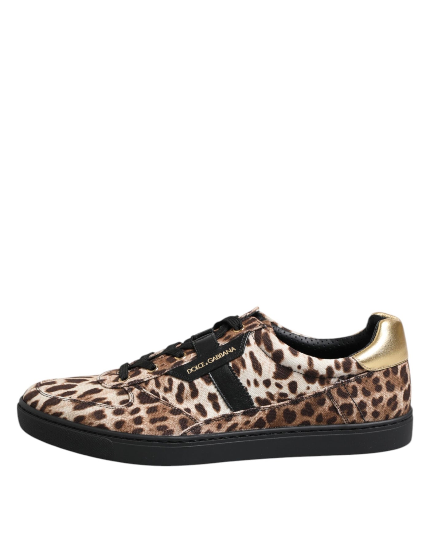 Dolce &amp; Gabbana Bruine Luipaard Logo Print Katoenen Sneakers Schoenen