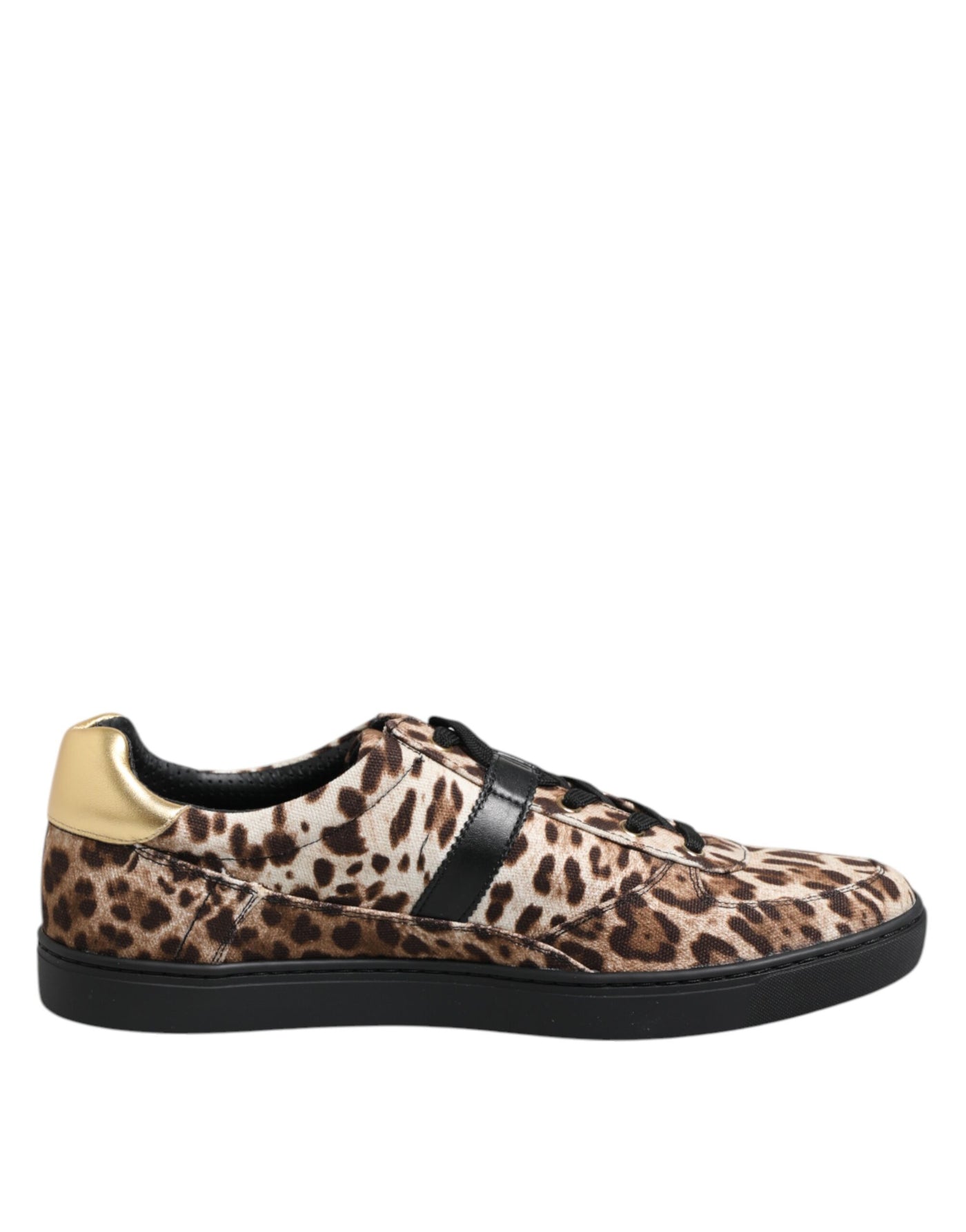 Dolce &amp; Gabbana Bruine Luipaard Logo Print Katoenen Sneakers Schoenen