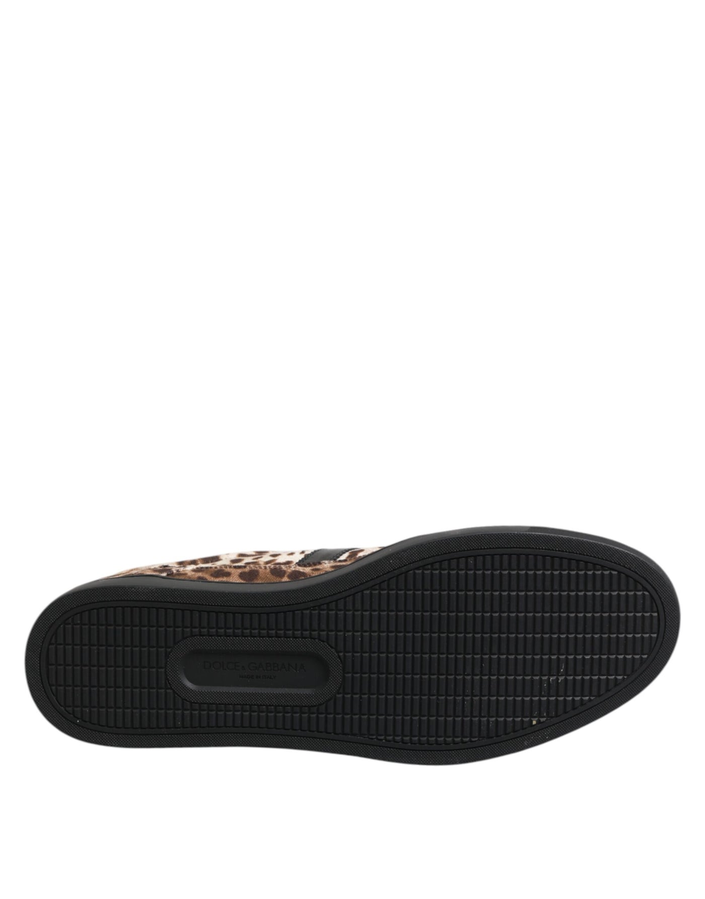 Dolce &amp; Gabbana Bruine Luipaard Logo Print Katoenen Sneakers Schoenen
