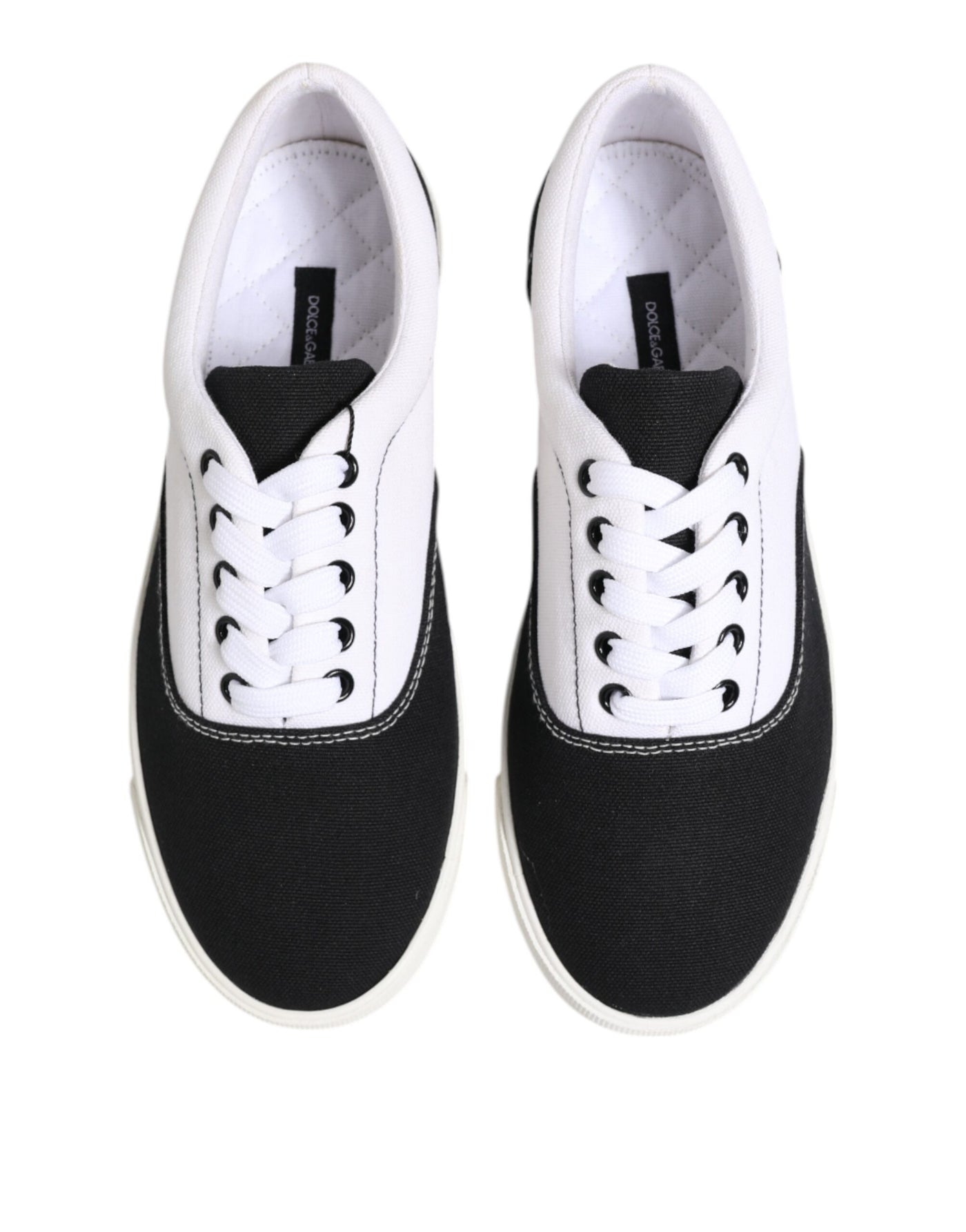 Dolce &amp; Gabbana Zwarte Veterschoenen voor Heren van Katoenen Canvas
