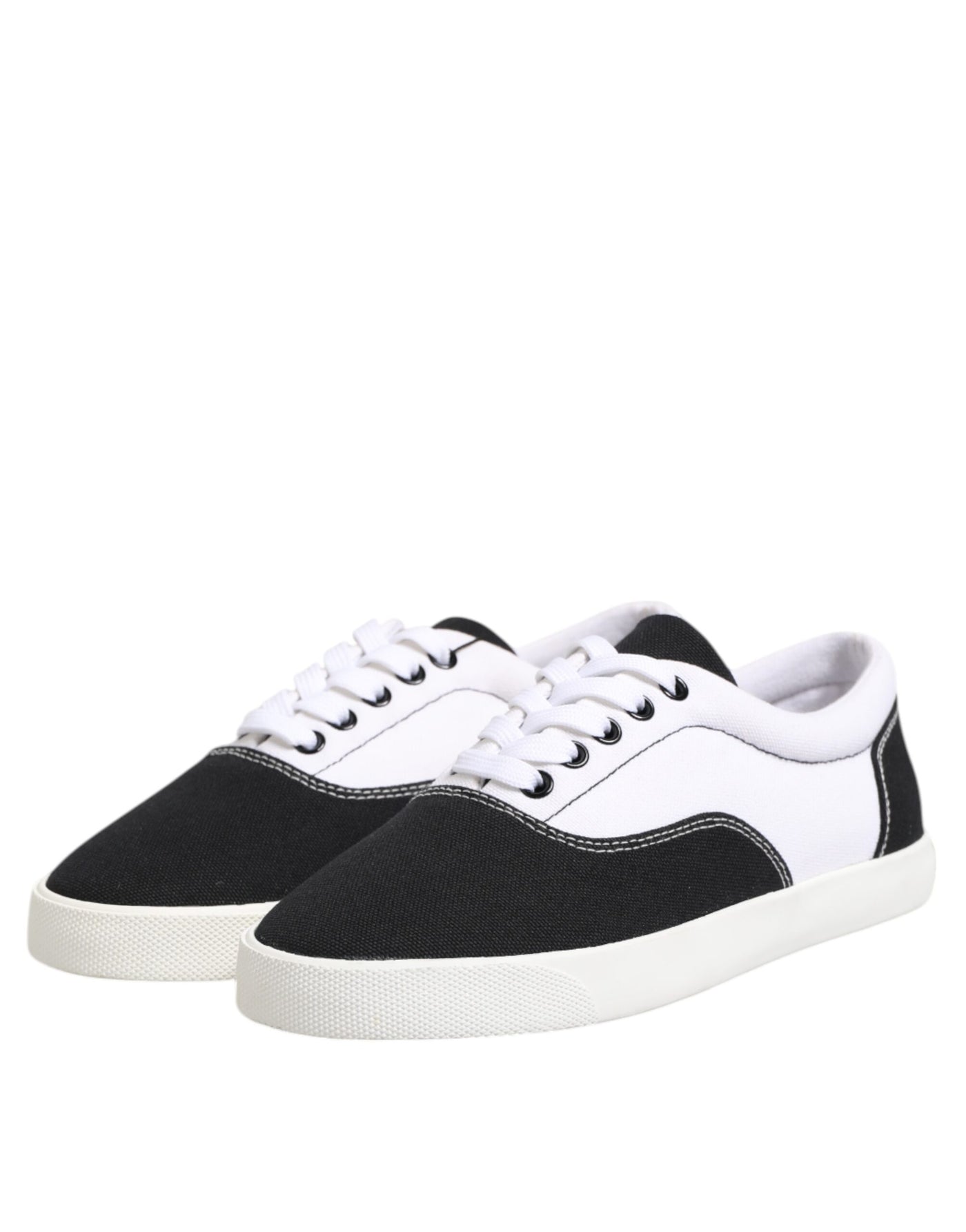 Dolce &amp; Gabbana Zwarte Veterschoenen voor Heren van Katoenen Canvas