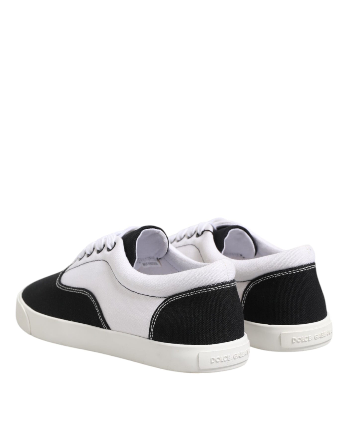 Dolce &amp; Gabbana Zwarte Veterschoenen voor Heren van Katoenen Canvas