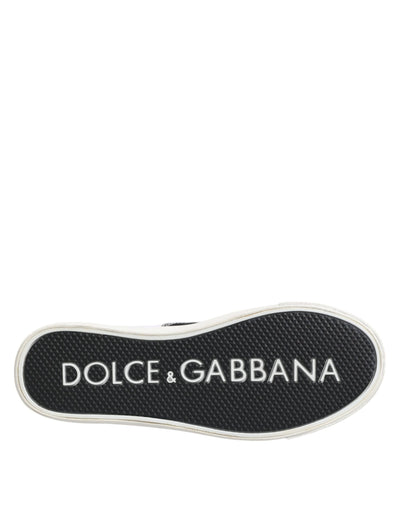 Dolce &amp; Gabbana Zwarte Veterschoenen voor Heren van Katoenen Canvas