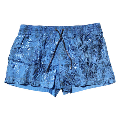 Dolce &amp; Gabbana Blue Logo Drawstring Beachwear Shorts Badmode
