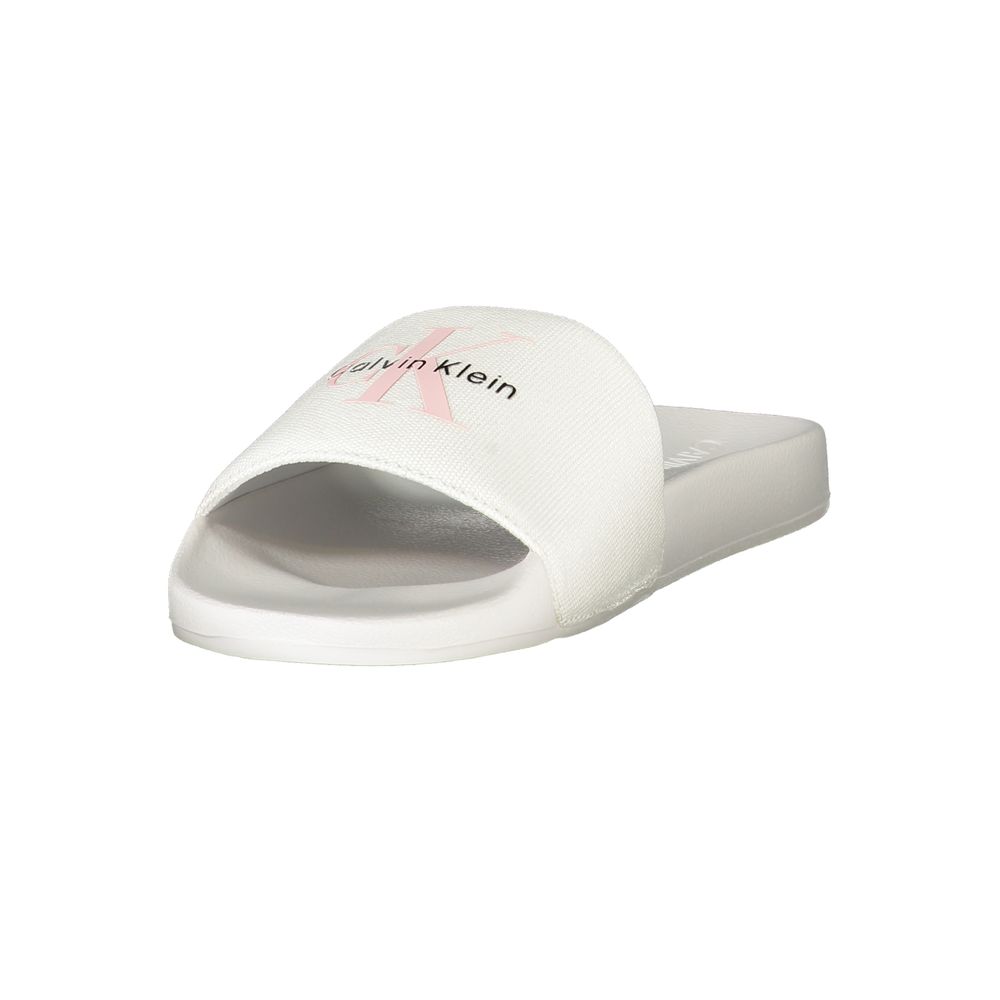 Calvin Klein Witte Polyester Dames Sandaal