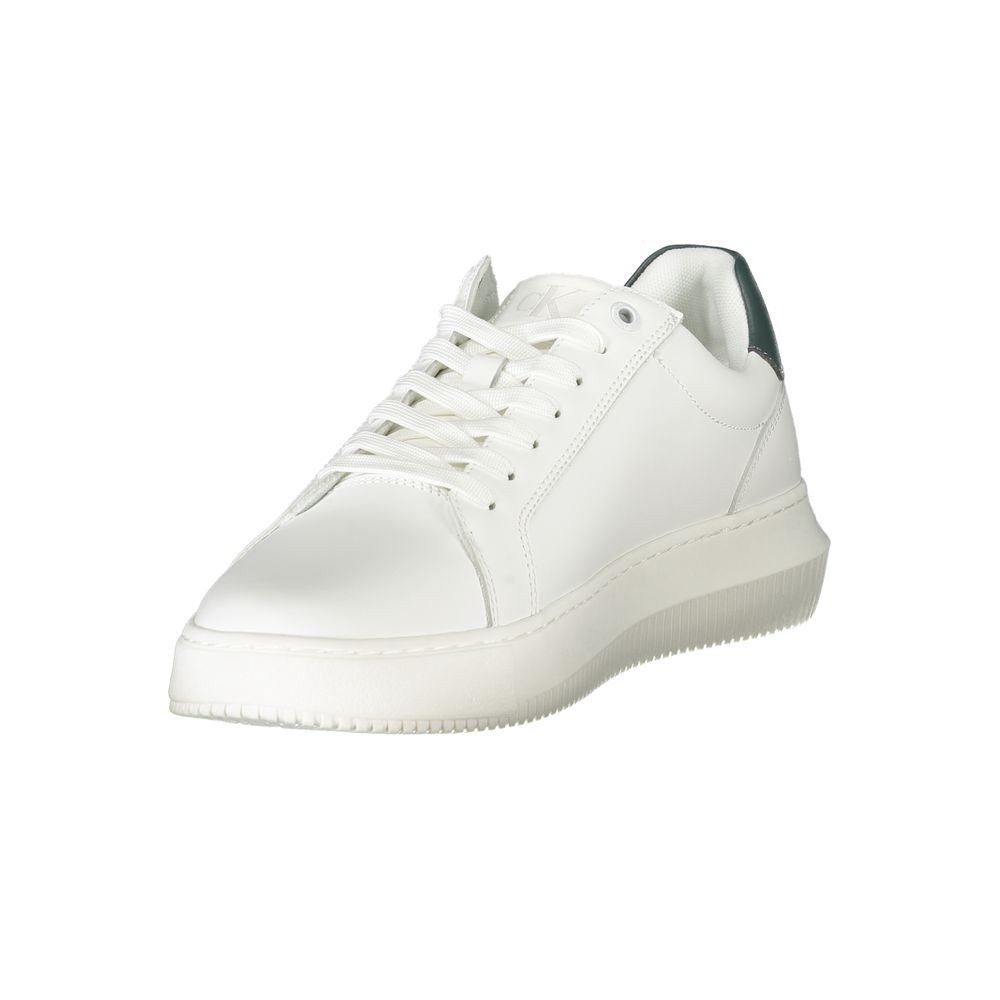 Calvin Klein Witte Leren Heren Sneaker