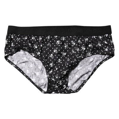 Sous-vêtement régulier en coton noir imprimé Dolce &amp; Gabbana