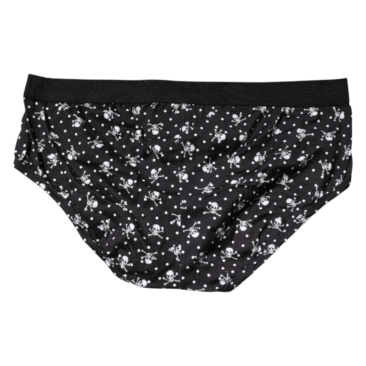 Sous-vêtement régulier en coton noir imprimé Dolce &amp; Gabbana