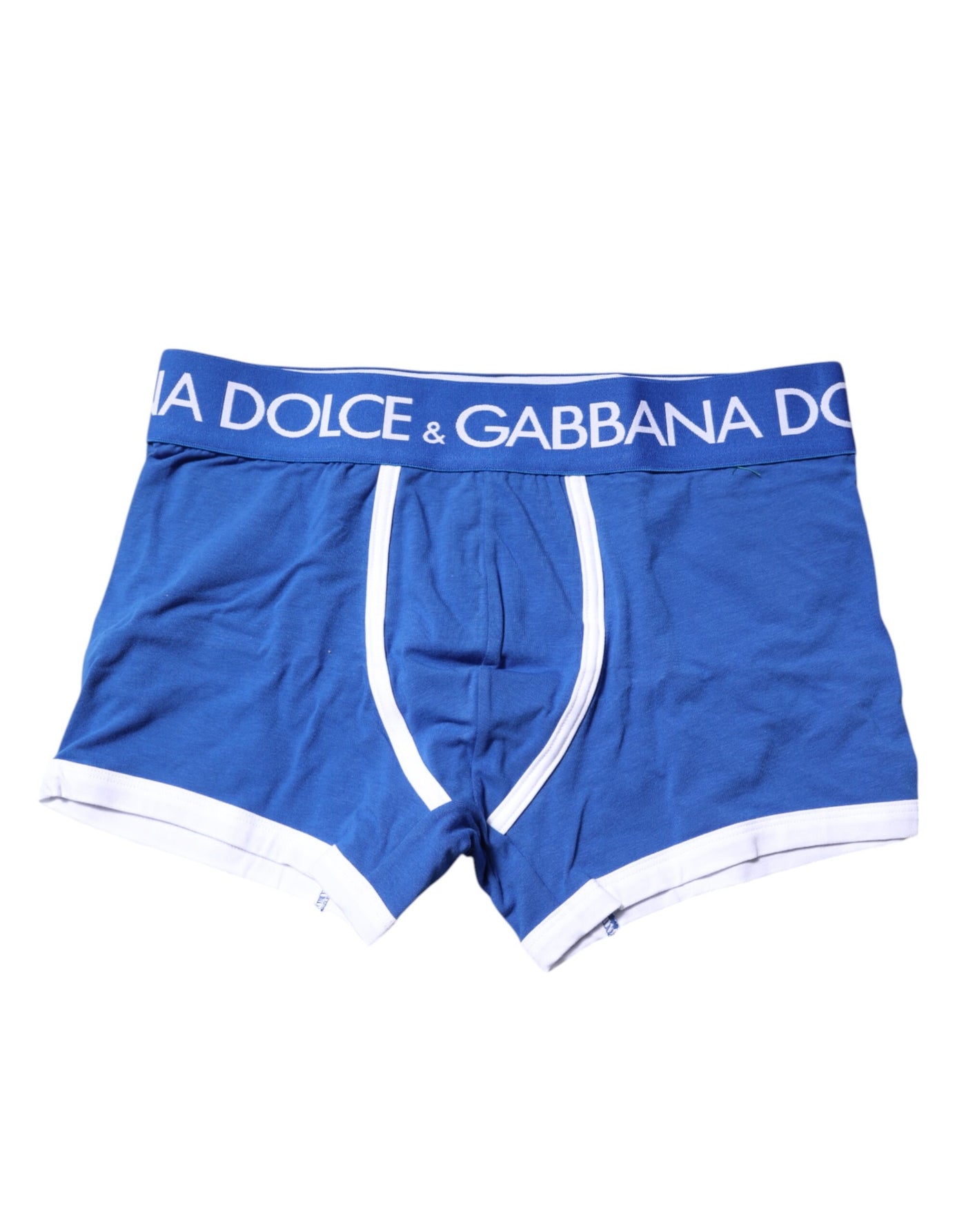 Dolce &amp; Gabbana Blue Logo Waist Regular Boxer Brief Ondergoed