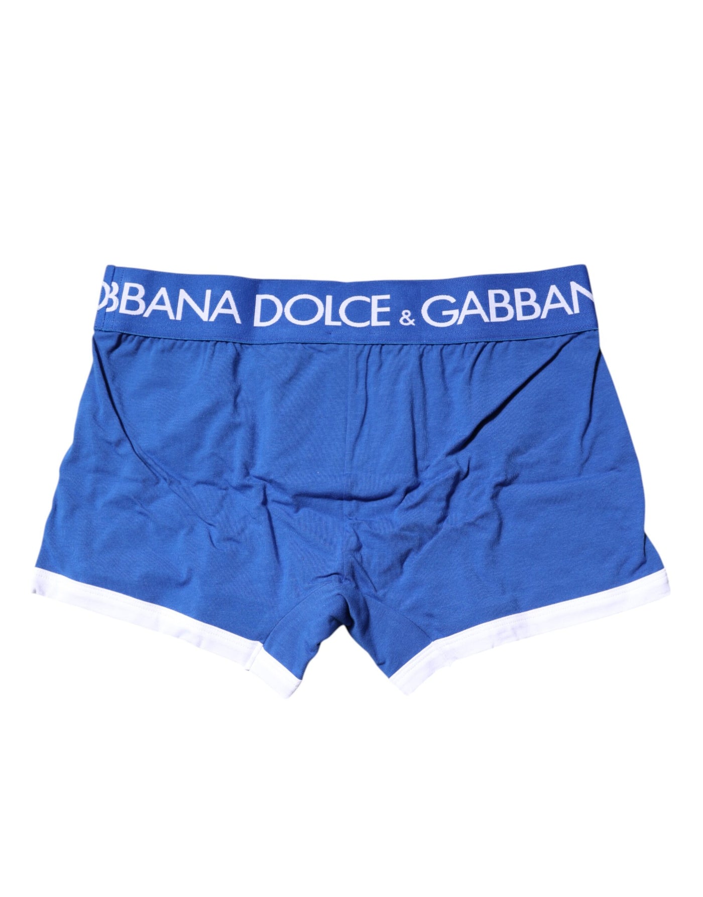 Dolce &amp; Gabbana Blue Logo Waist Regular Boxer Brief Ondergoed