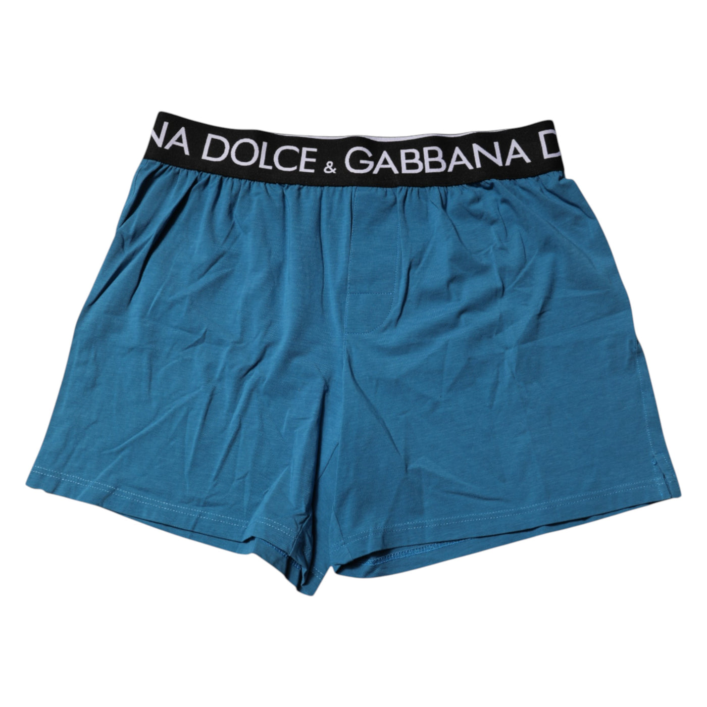 Dolce &amp; Gabbana Blue Logo Taille Regular Boxershorts Ondergoed
