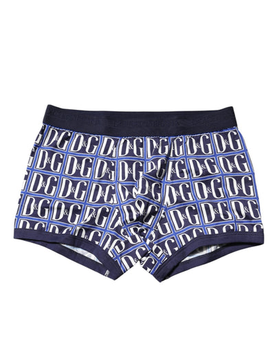 Boxer classique Dolce &amp; Gabbana à imprimé logo bleu