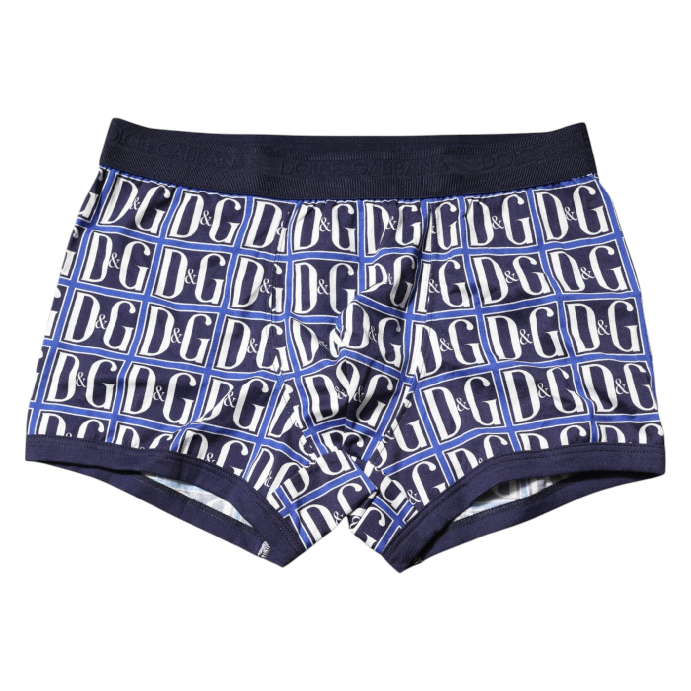 Boxer classique Dolce &amp; Gabbana à imprimé logo bleu