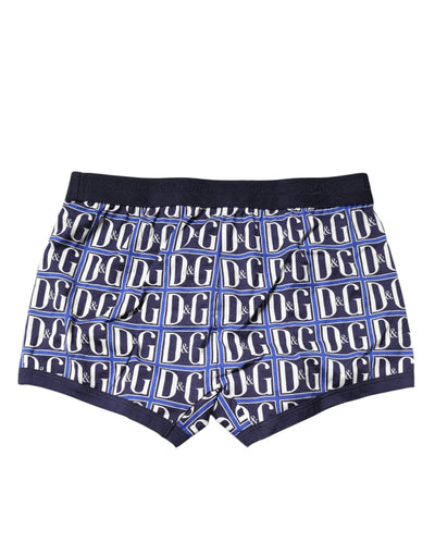 Boxer classique Dolce &amp; Gabbana à imprimé logo bleu