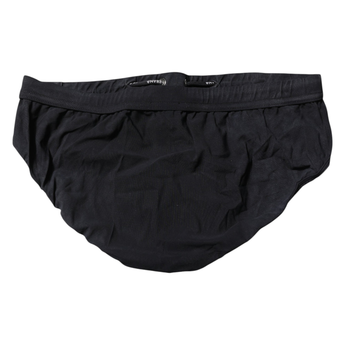 Maillot de bain slip de plage noir à cordon de serrage Dolce &amp; Gabbana pour homme