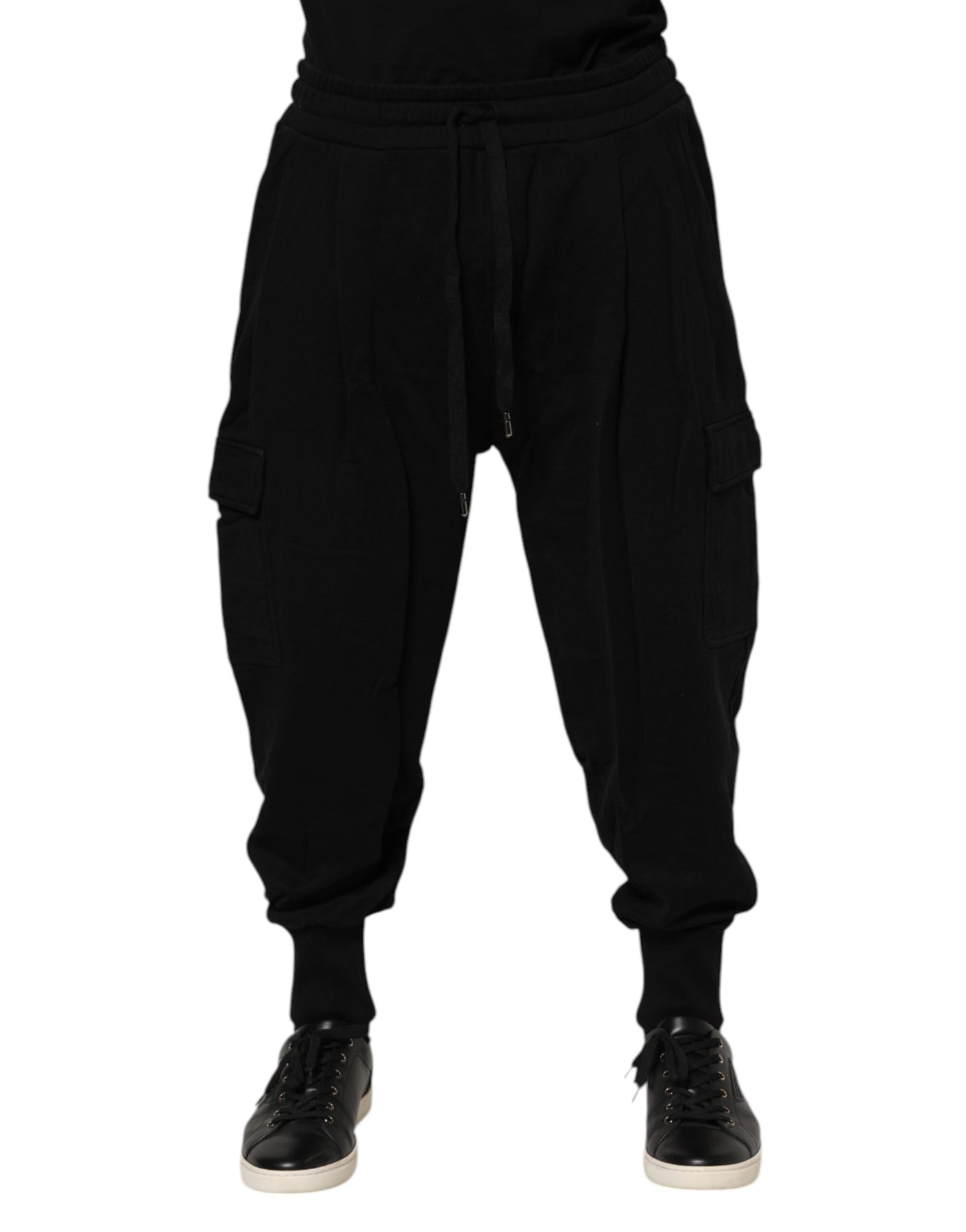 Dolce &amp; Gabbana Zwarte Katoenen Logo Joggingbroek