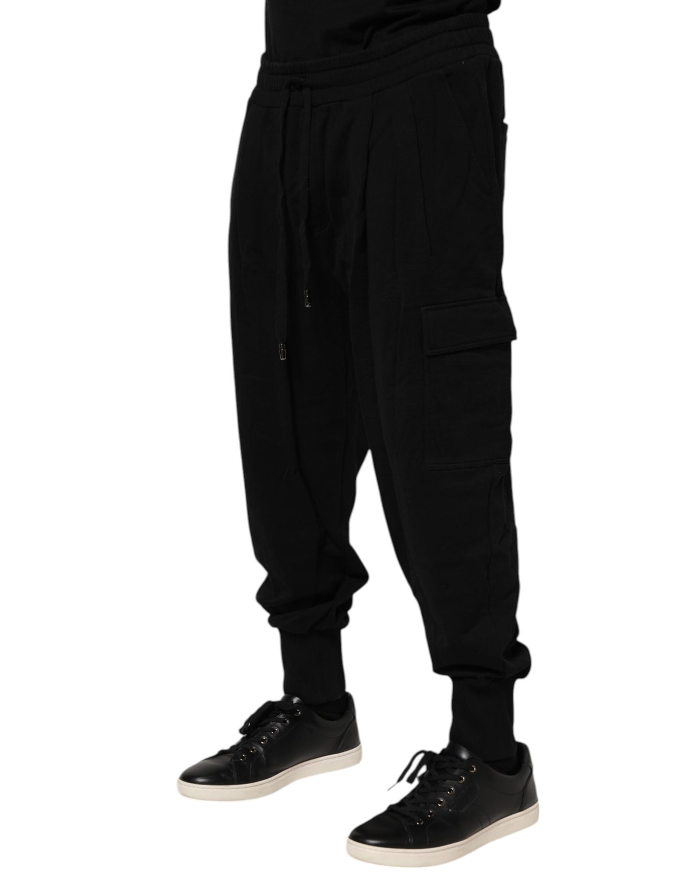 Dolce &amp; Gabbana Zwarte Katoenen Logo Joggingbroek