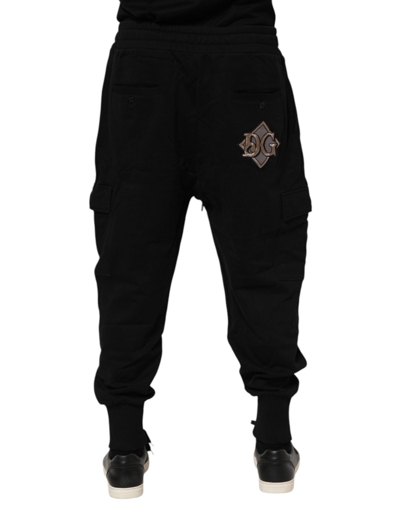 Dolce &amp; Gabbana Zwarte Katoenen Logo Joggingbroek