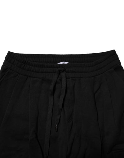 Dolce &amp; Gabbana Zwarte Katoenen Logo Joggingbroek