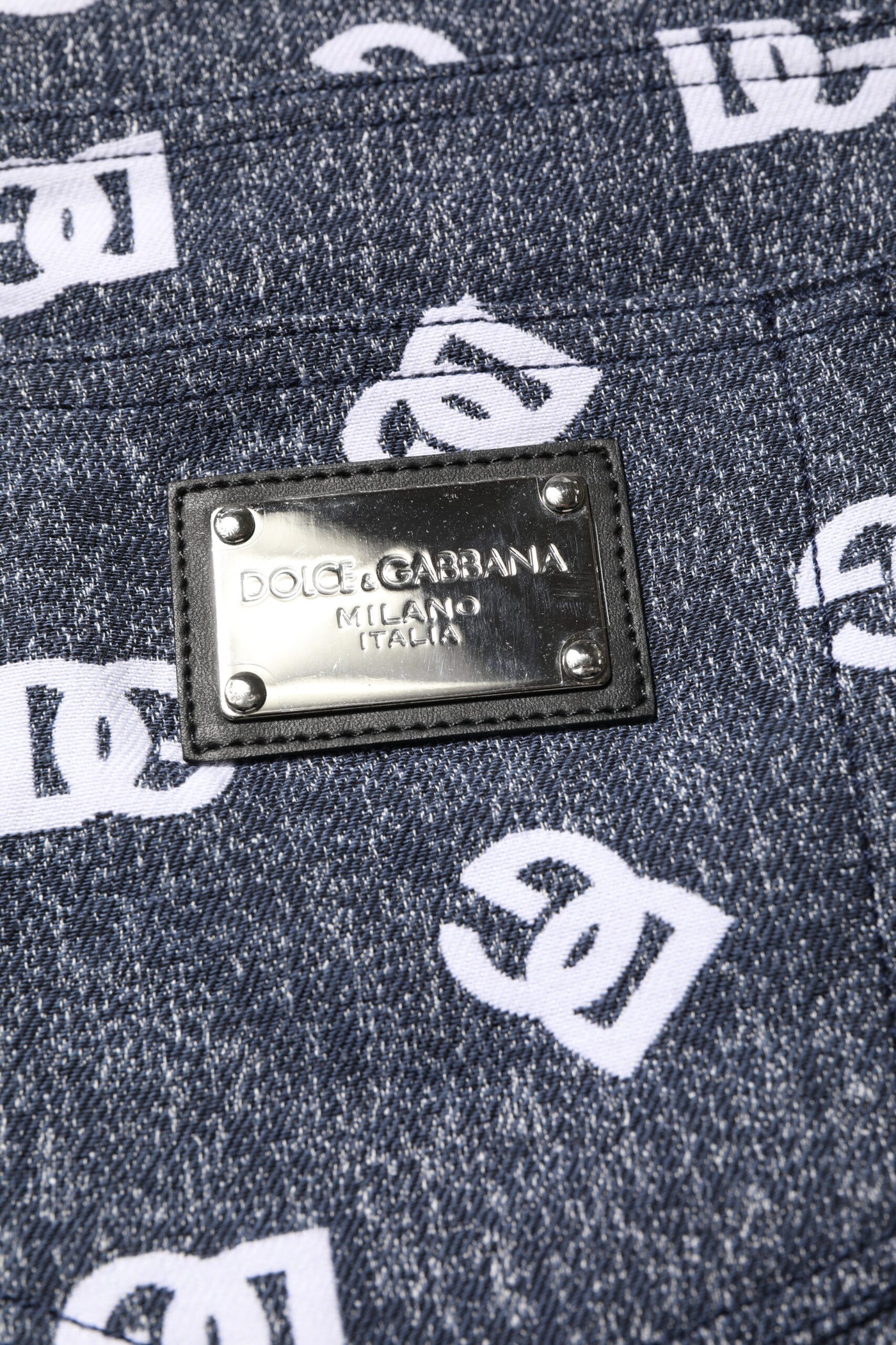 Dolce &amp; Gabbana donkergrijze logo katoenen skinny slim denim jeans