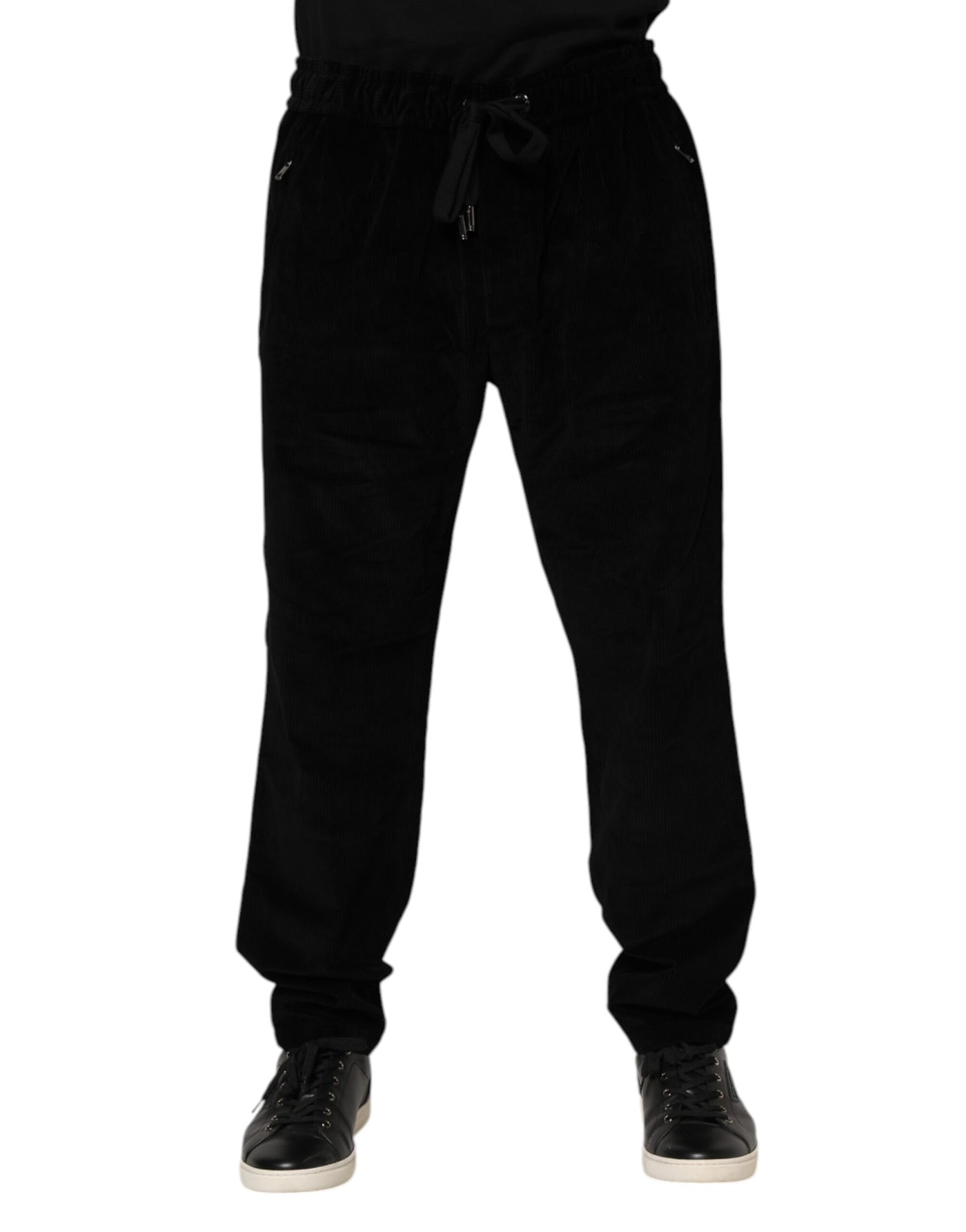 Dolce &amp; Gabbana Zwarte Katoenen Heren Joggingbroek