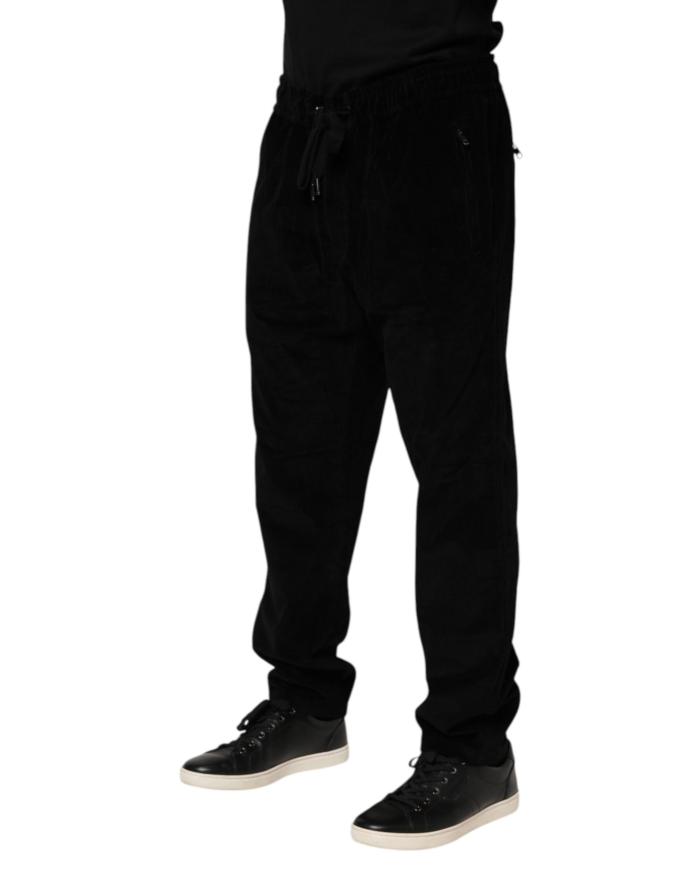 Dolce &amp; Gabbana Zwarte Katoenen Heren Joggingbroek
