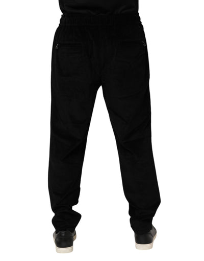 Dolce &amp; Gabbana Zwarte Katoenen Heren Joggingbroek