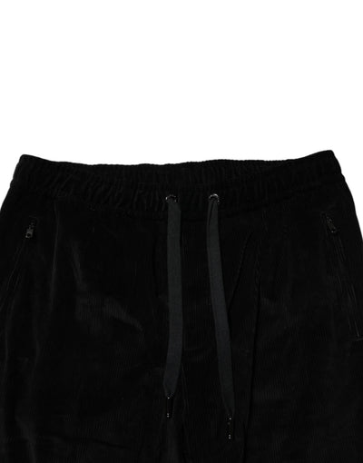 Dolce &amp; Gabbana Zwarte Katoenen Heren Joggingbroek