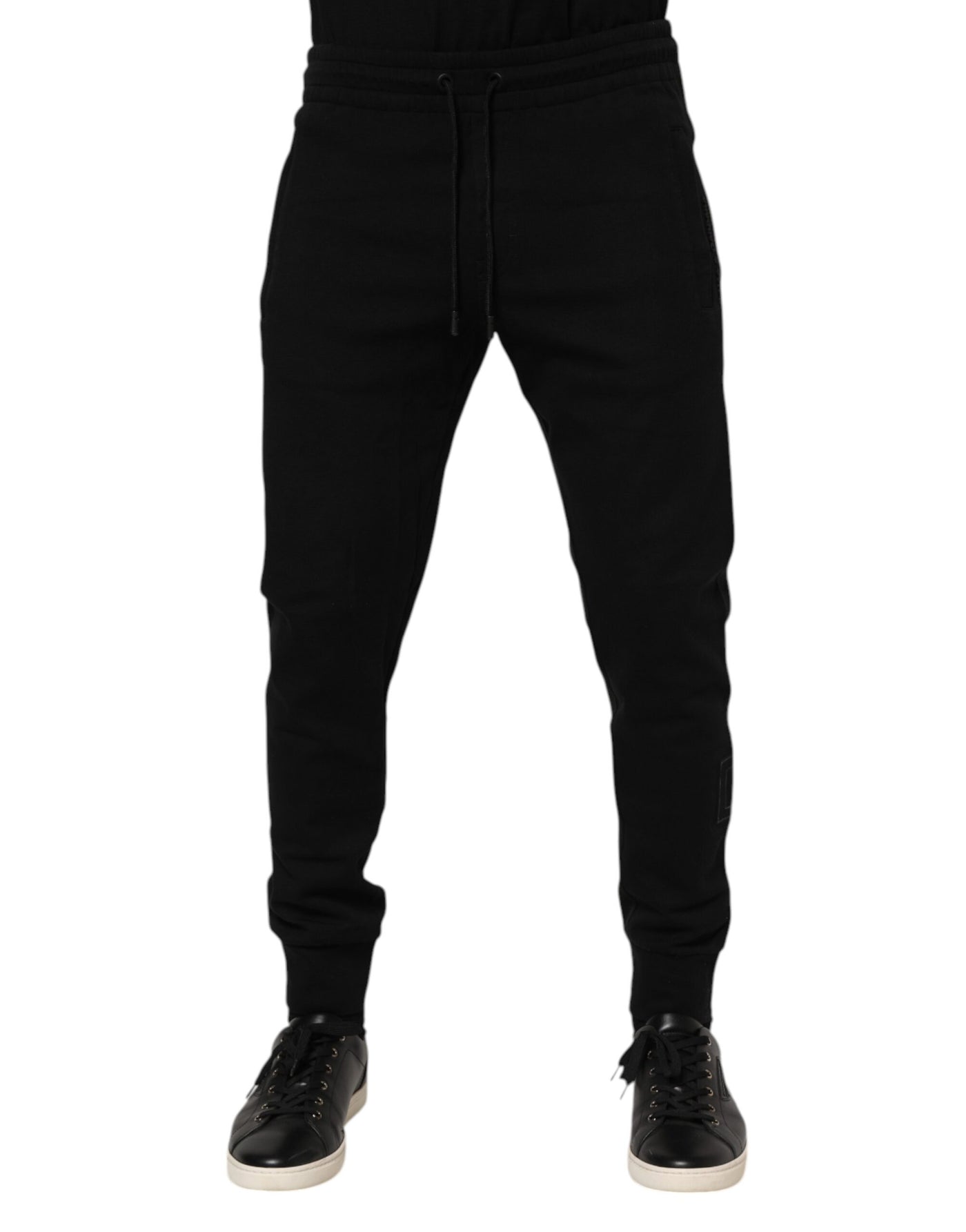 Dolce &amp; Gabbana Zwarte Katoenen Heren Joggingbroek